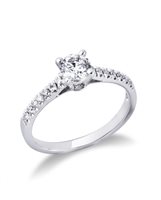 Anello Promesse Donna in Oro bianco SOLB1012